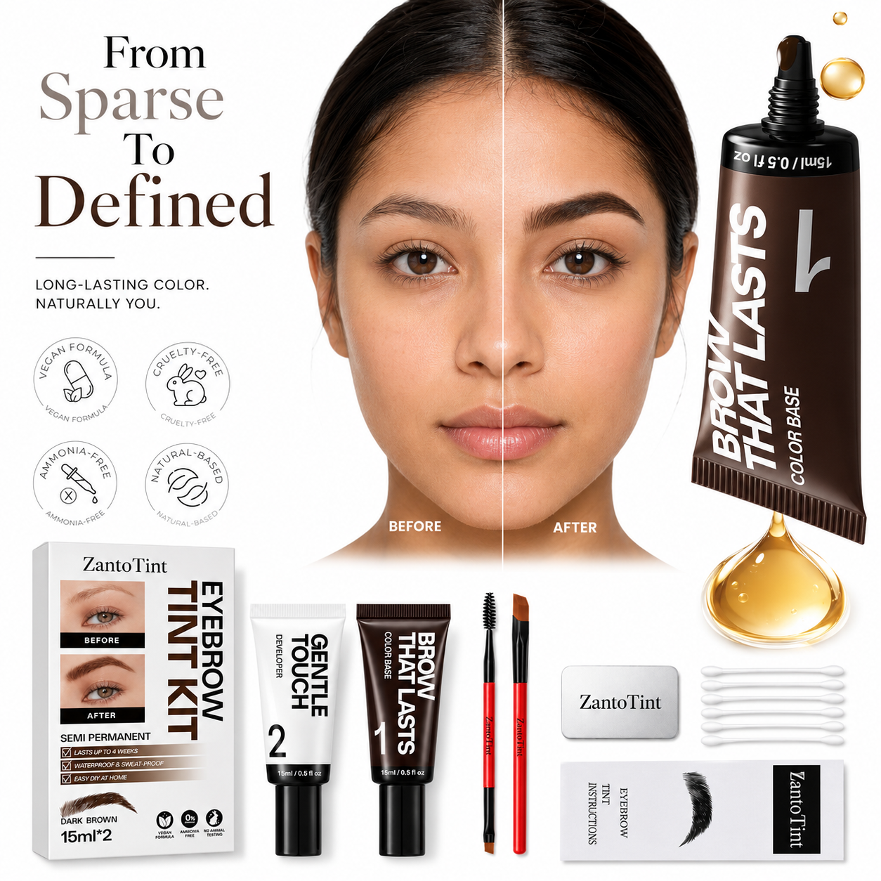 ZantoTint™ Long-Stay Eyebrow Tint Kit