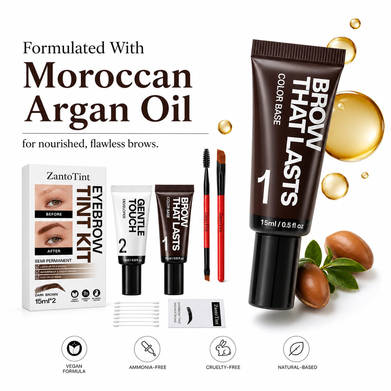 ZantoTint™ Long-Stay Eyebrow Tint Kit
